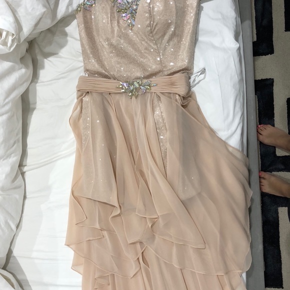 Gigi Brand Beige/Nude Short Tube Top Dress Size 8 - Picture 4 of 8